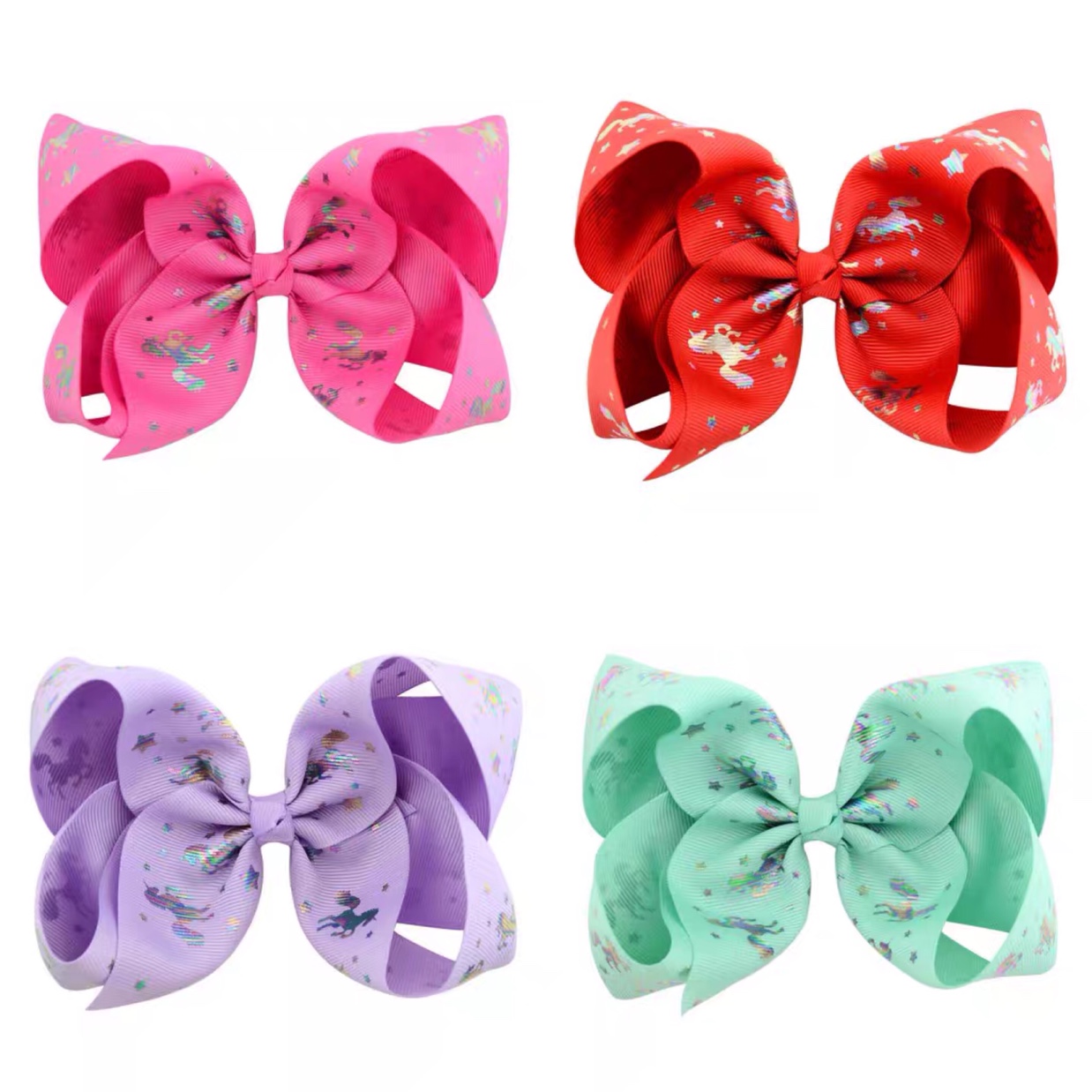 JOJO Unicorn Oversize Children's Bow Hairpin Girls Headwear hair clip clip thumbnail
