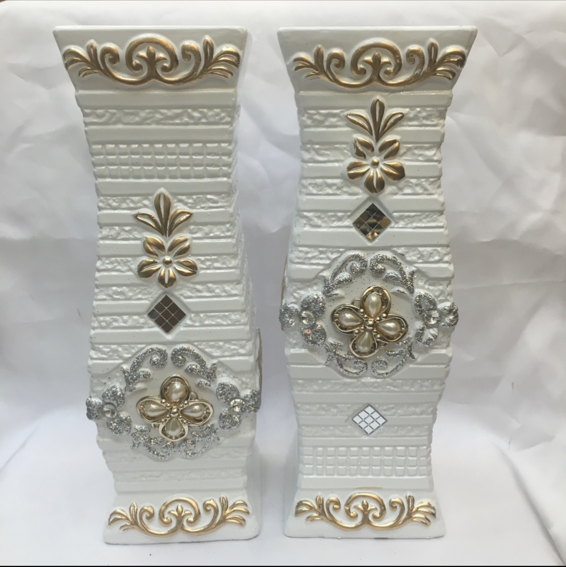 12寸花瓶/陶瓷花瓶/白色花瓶产品图