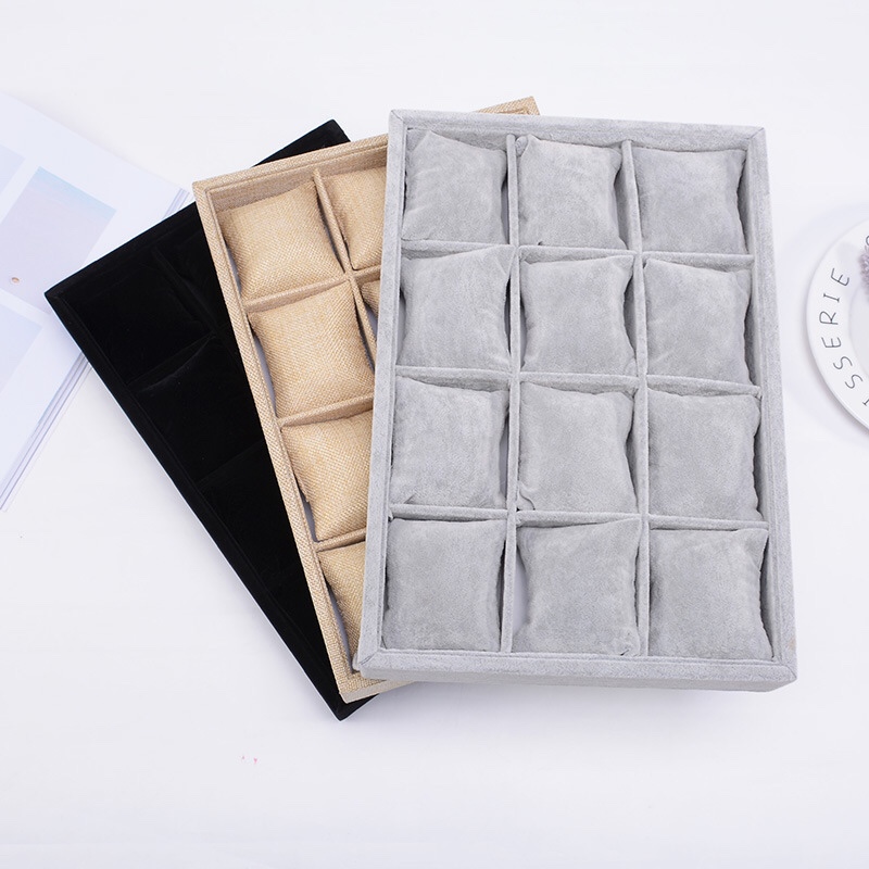 New full plush 12 - check pillow tray bracelet hand bracelet bracelet jewelry 12 - digit watch display tray spot batch thumbnail