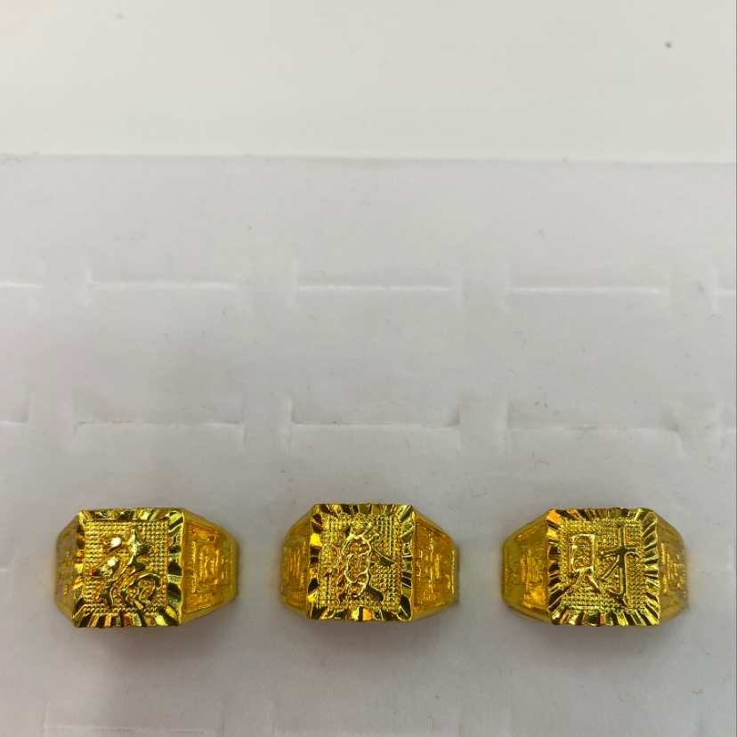 Fook Fai men's ring (ordinary electroplating) color can be determined thumbnail