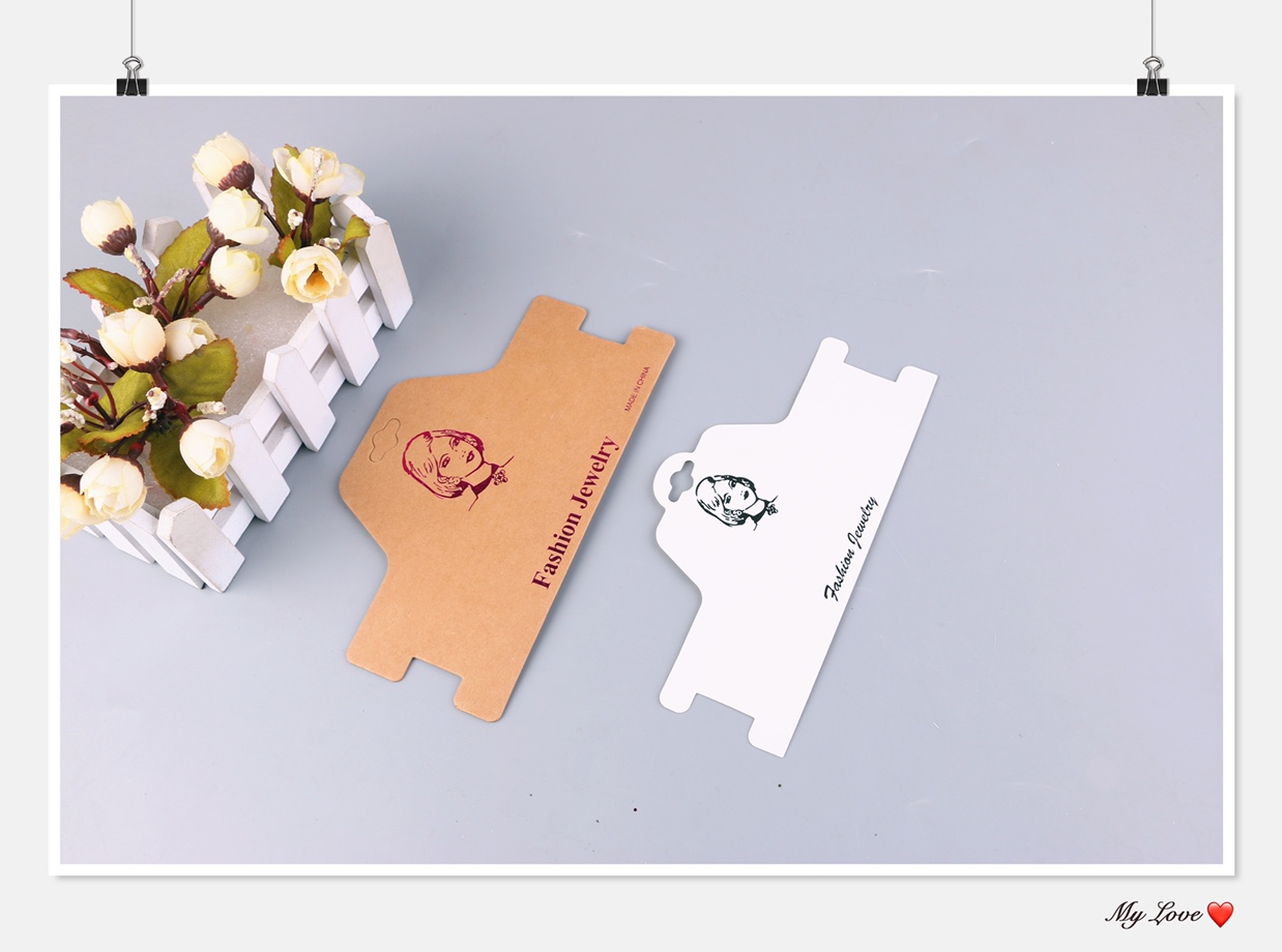 Kraft paper white card choker card