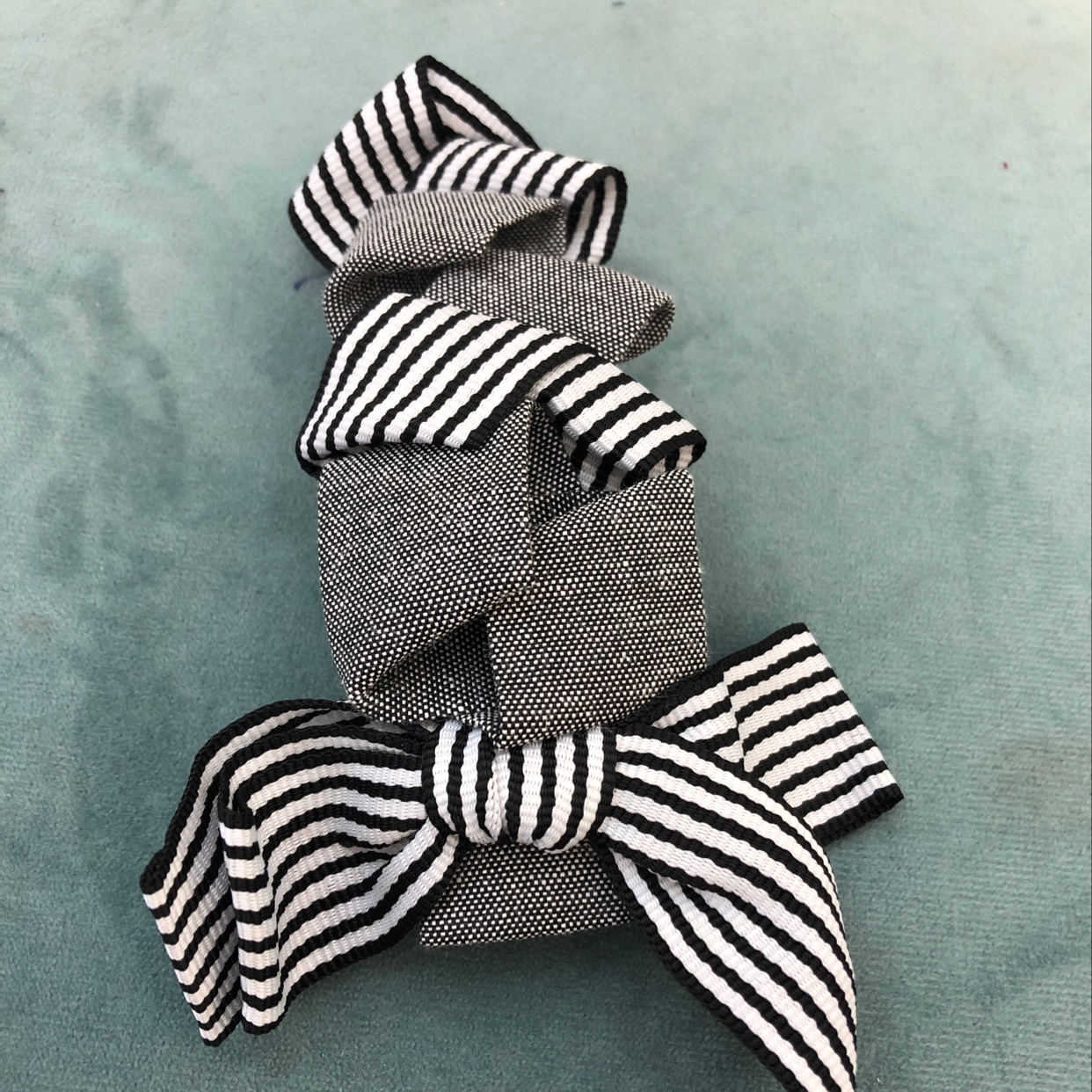 Bow Striped Hair Clip details Picture