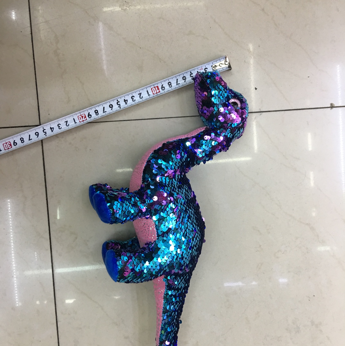 Plush toy, doll, sequined dinosaur Specification image
