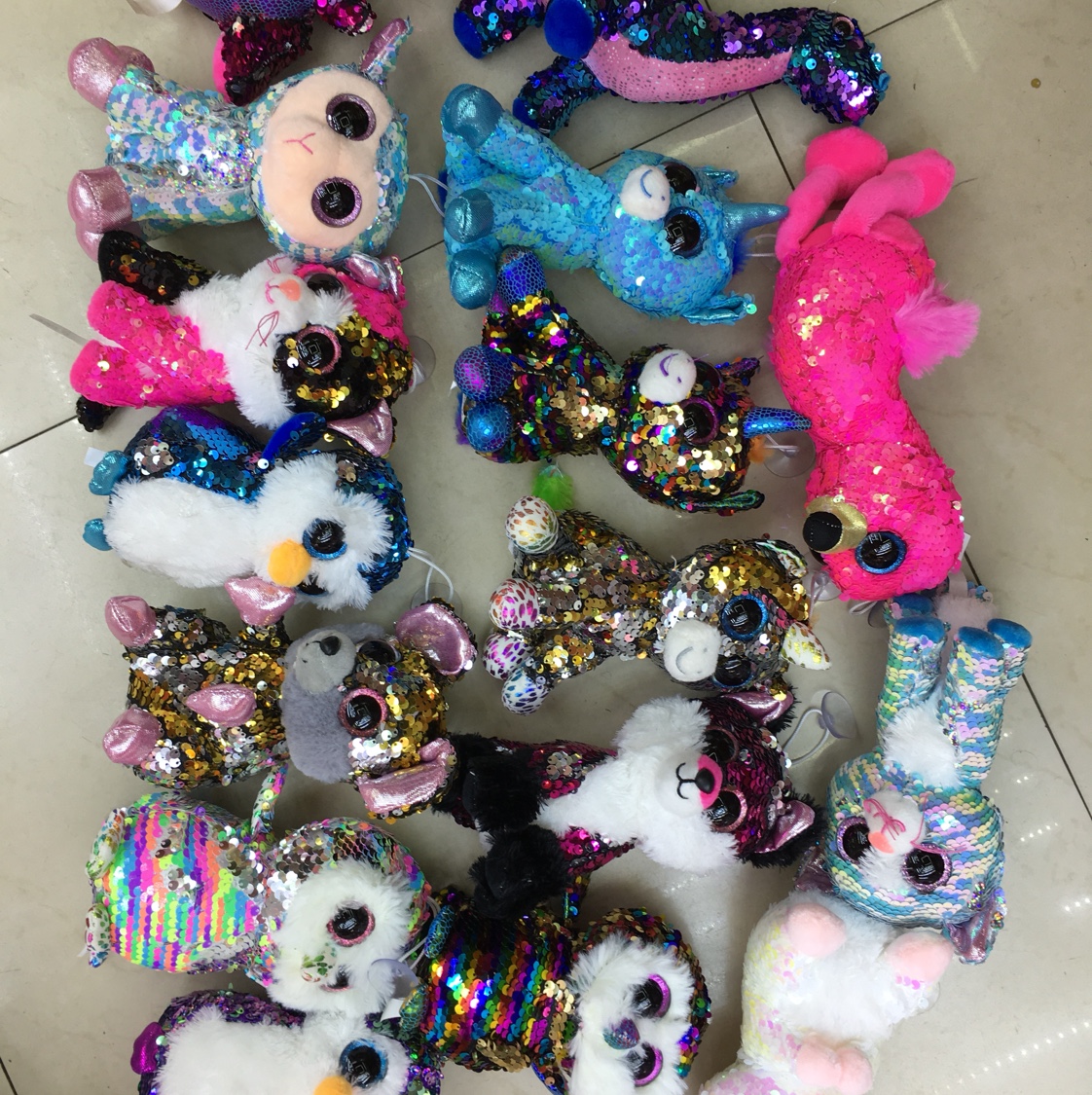Plush toy figurines, dolls, sequined series - excellent gifts details Picture