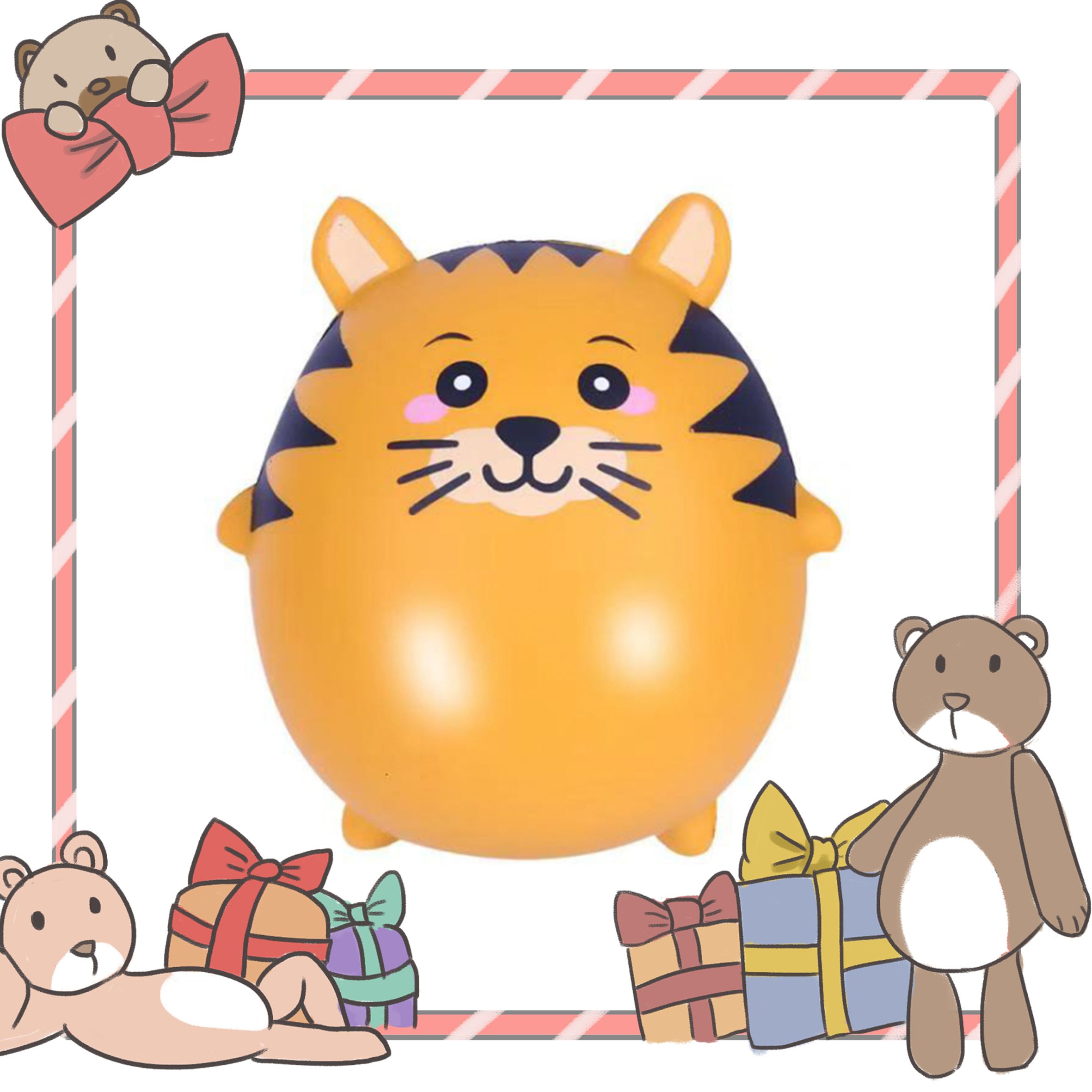Squishy is slow to rebound and release pressure to release new egg and rabbit