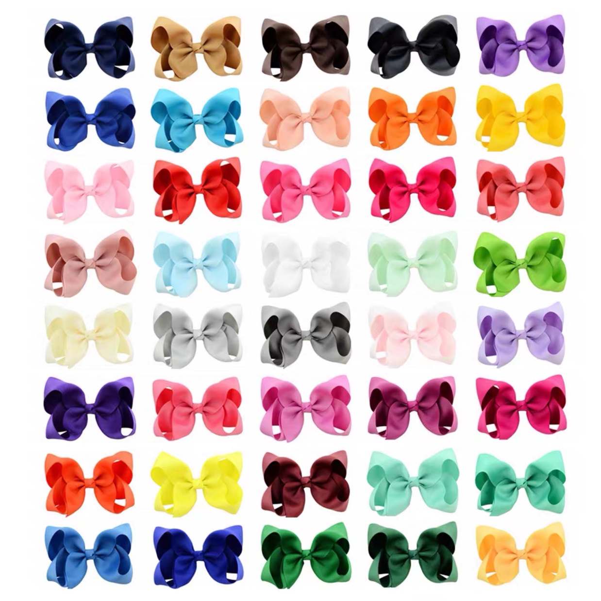 Girl baby bow hair clip Baby girl hair hem clip 40 colors thumbnail