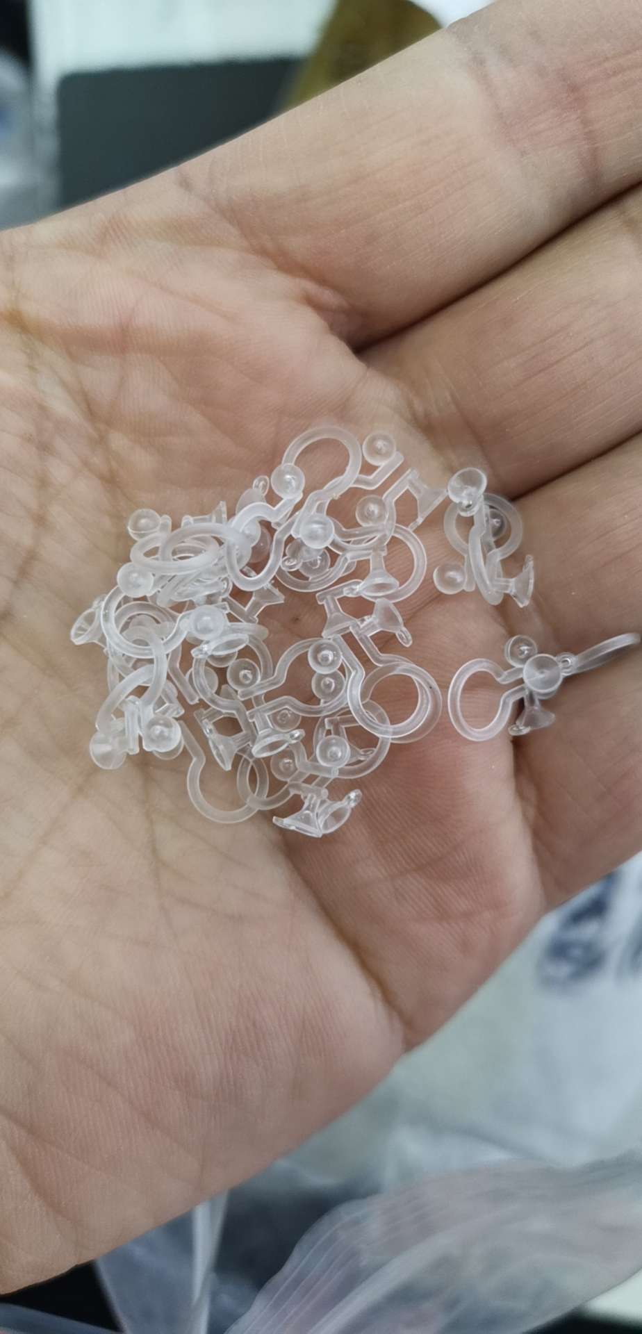 Plastic painless ear clips