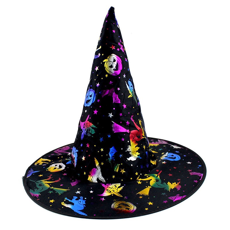 Children's Day, Halloween, costume party, splendid wizard hats, witch hats, gilded hats, adult performance props
