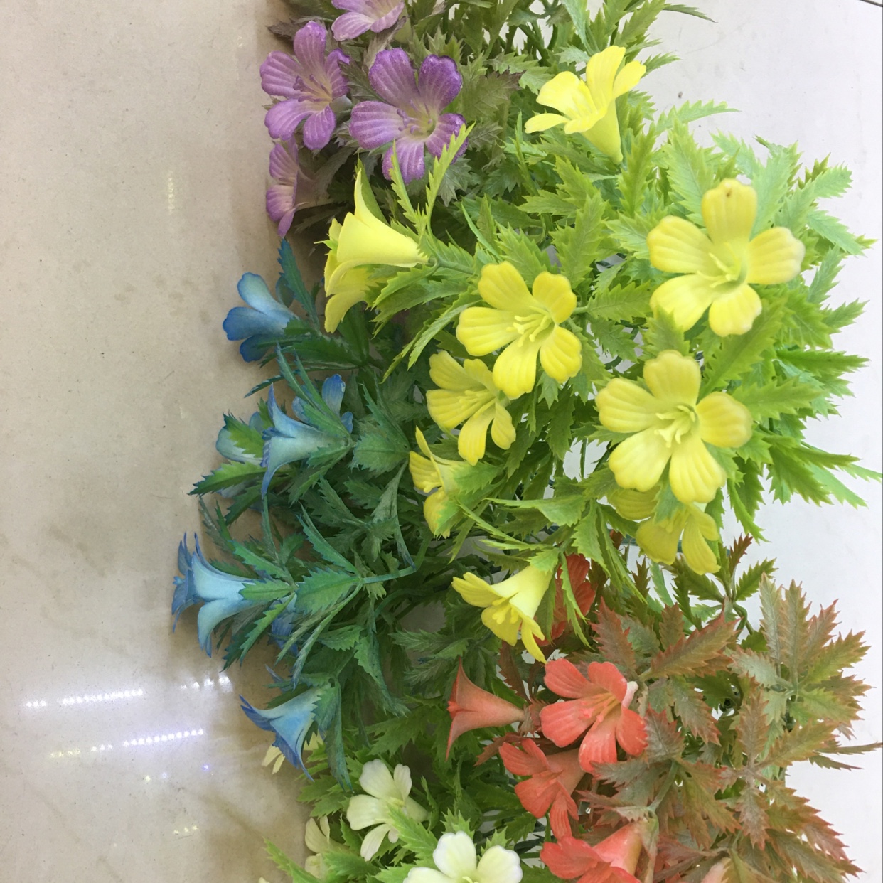 仿真花植物 塑料喇叭花 工程插花 桌面插花摆件 家居场景布置