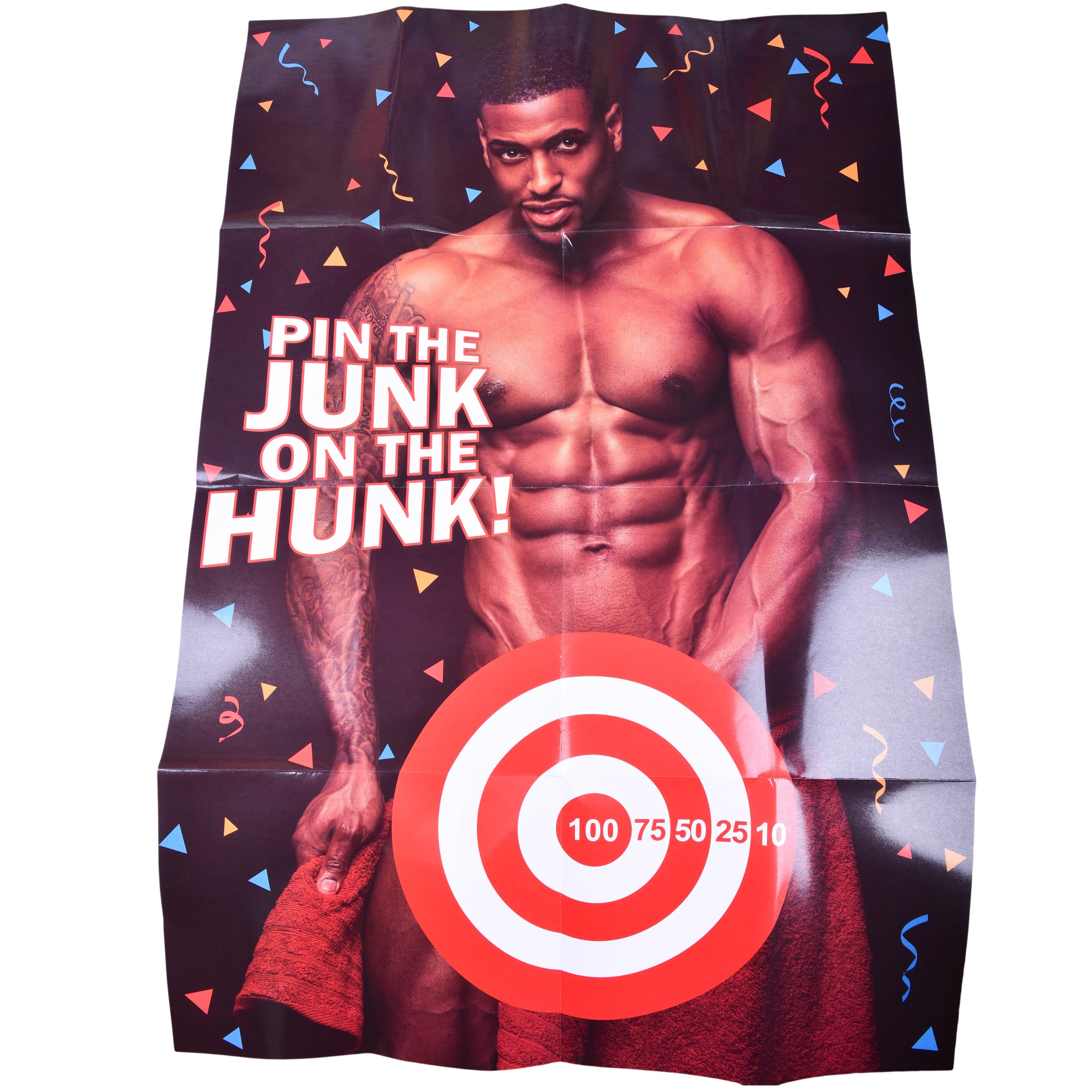 速卖通单身派对道具 鸡鸡贴纸眼罩情趣海报 JUNK ON THE HUNK产品图