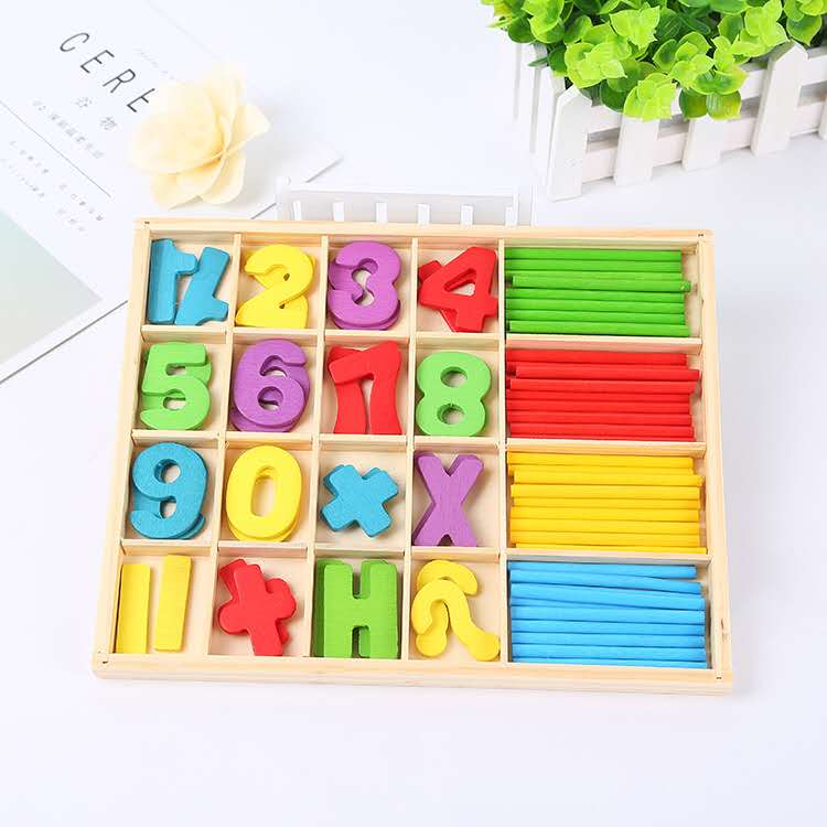 Children's wooden toys, digital learning boxes, clock building block toys, baby intelligence and early education toys