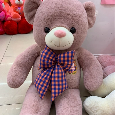 Plaid Bow Tie 1 Meter Shot Foreign Trade For Cartoon Toys Plush Toy Plush Doll Plush Plush Toy Bear Wholesale