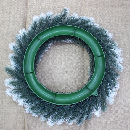 114白色中环45cm 圣诞用品花环产品图