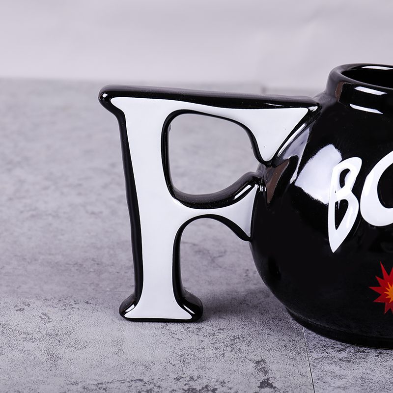 创意地雷黑金马克杯 趣味炸弹陶瓷杯 独特地雷造型骨瓷马克杯详情图3