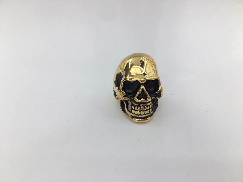 A skeleton men's stainless steel ring