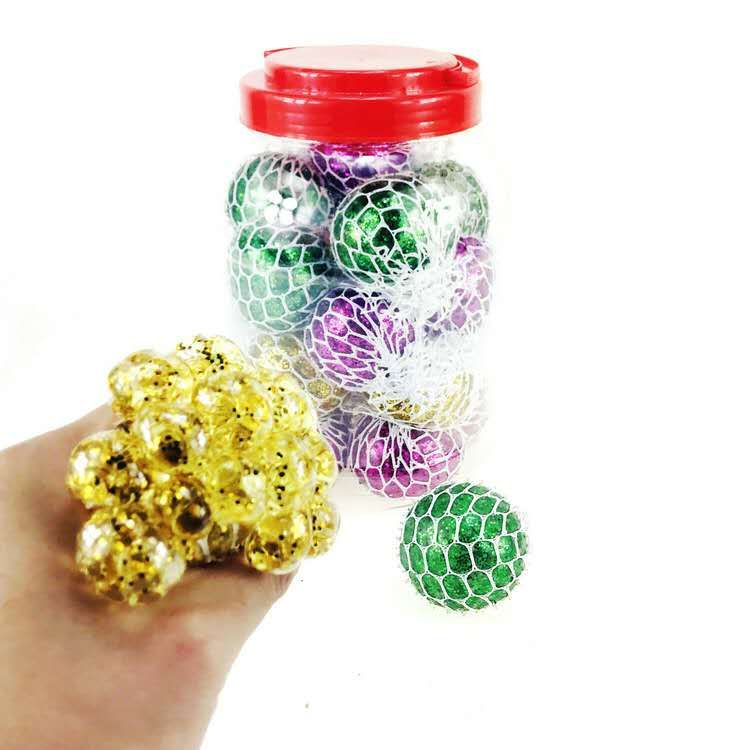 60MM gold glitter bead vent ball thumbnail