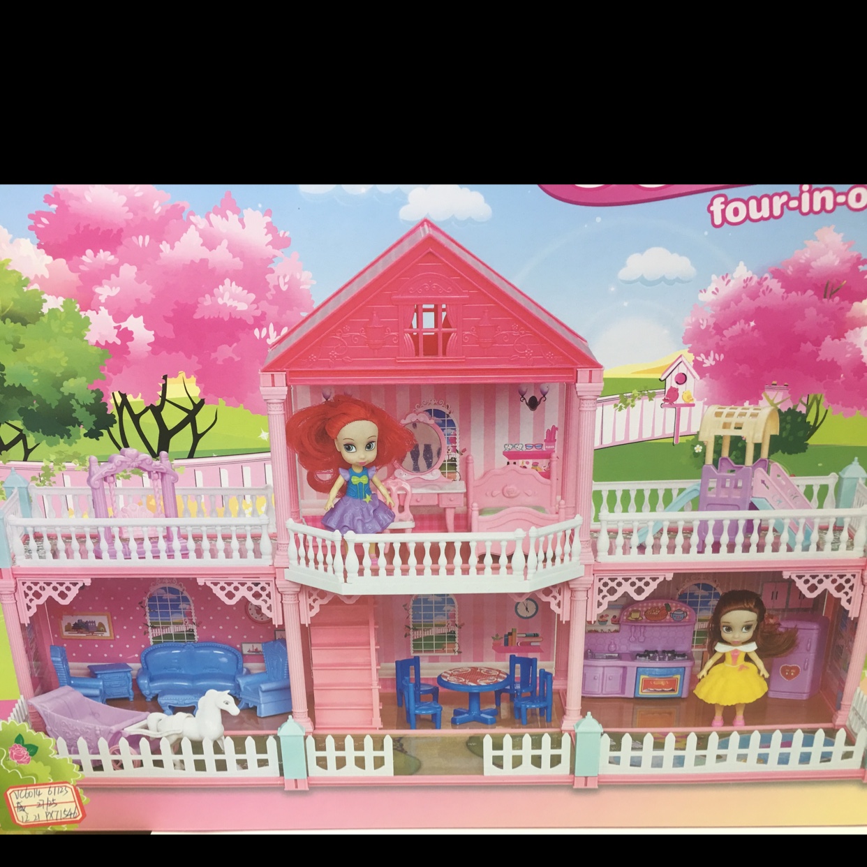 DIY assembled villa play house toys Specification drawing