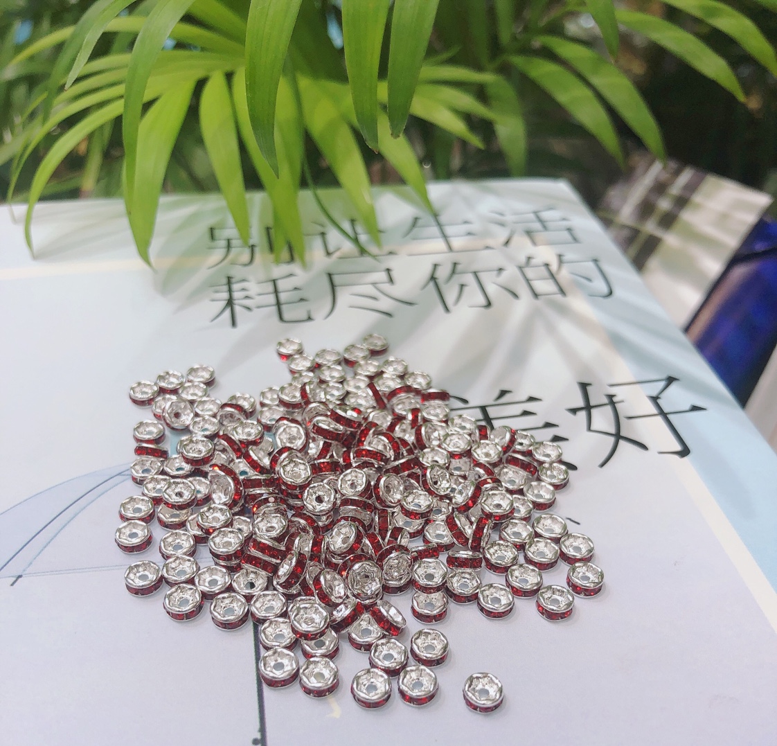 4mm straight-edge colored diamond ring, common colors: AB, lake blue, light green, bright red, royal blue, black, special colors: light pink