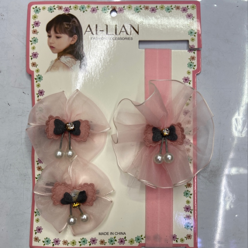 Korean version of baby yarn head with clip set