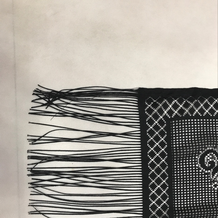 Small Lattice Hollowed-Out Lace Scarf Scarf Specification drawing
