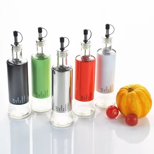 Oil bottle, glass oil bottle, olive oil bottle, glass sheathed oil bottle