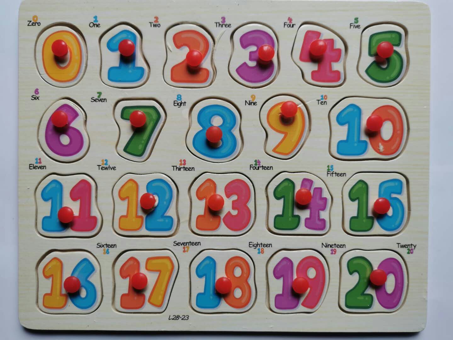 Wooden recognition number animal letters puzzle board thumbnail