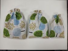 棉麻印花树叶图案礼品袋首饰袋，包装礼物巧克力包装袋，有各种尺寸