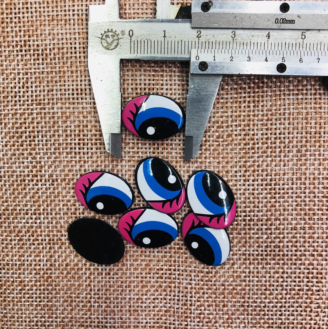 14X20 Flat Pink Eyebrows Eyes