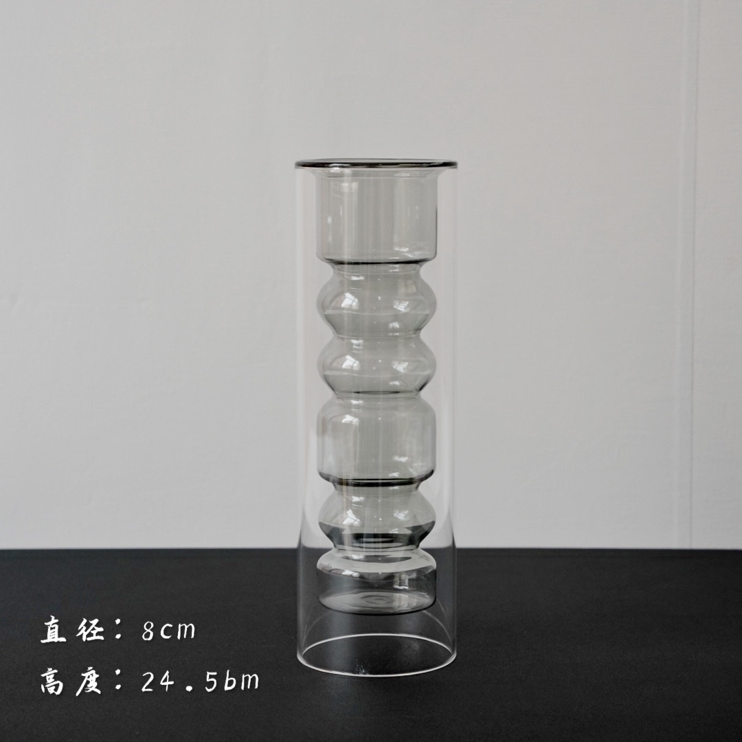 A Nordic-style colored high borosilicate transparent glass vase for flower arrangement and home decoration Application Scenario