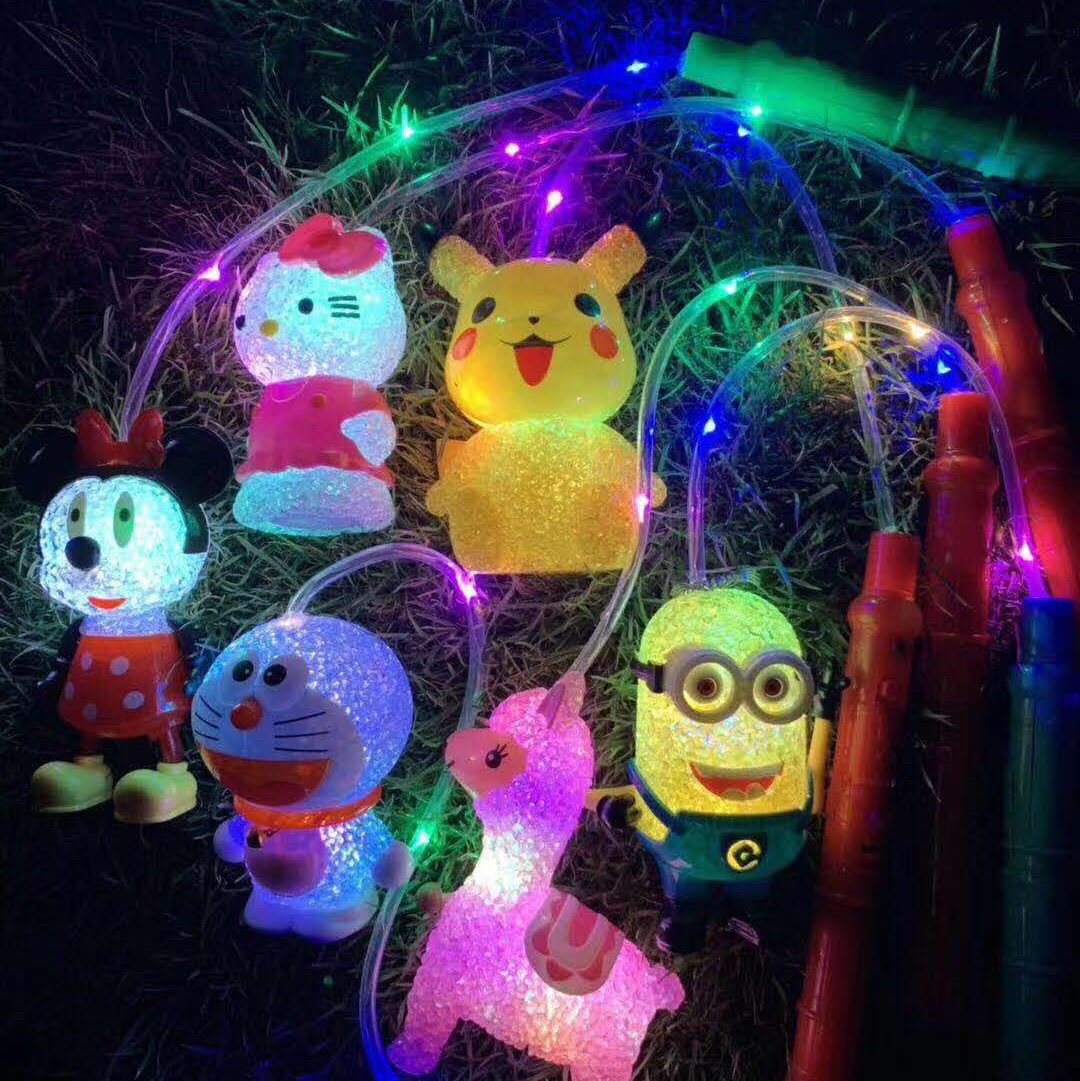 Three battery handles, multiple particle cartoon hybrid portable lantern