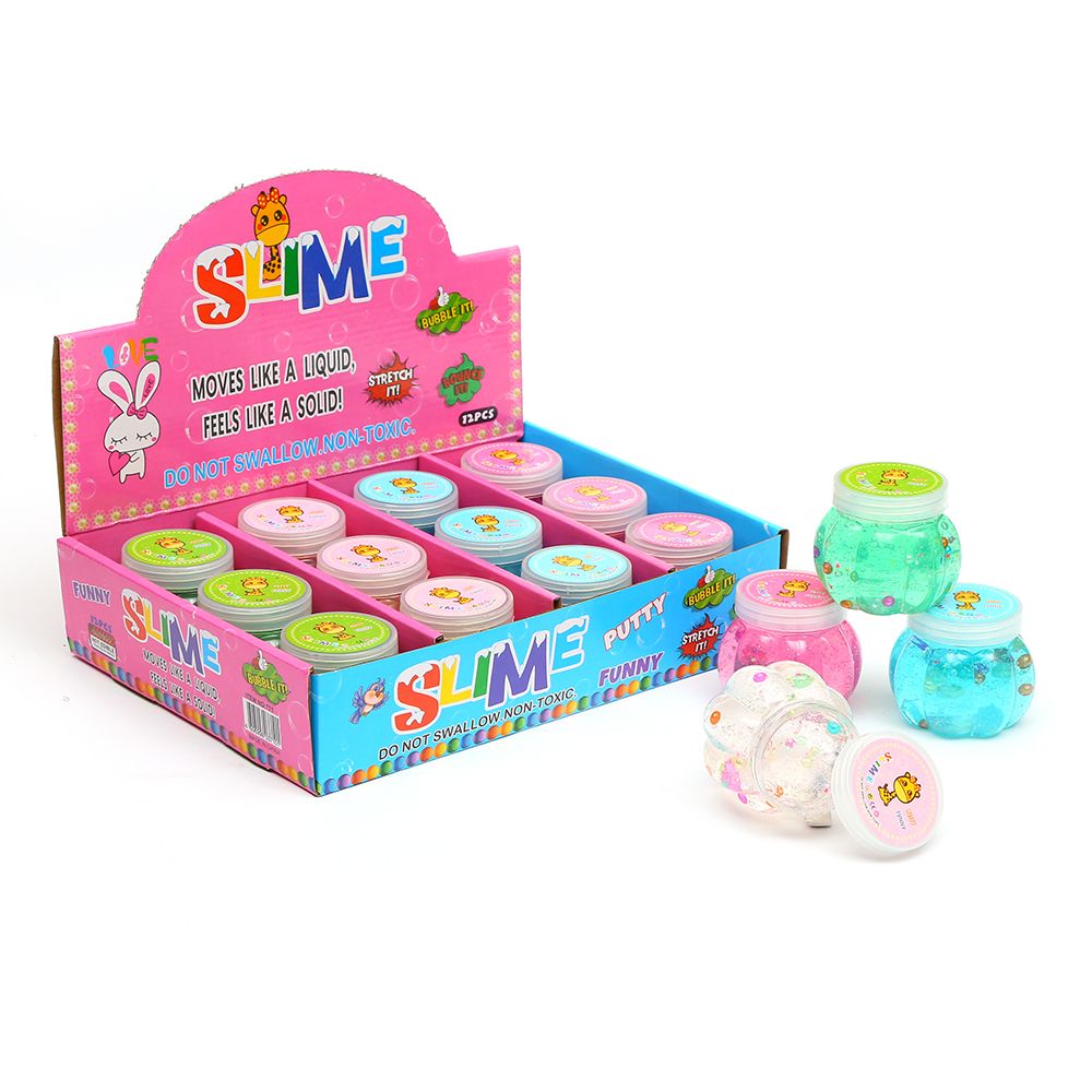 Pumpkin Crystal Slime Crystal Clear Bubble gum extractives Poke Putty toy manufacturers wholesale thumbnail