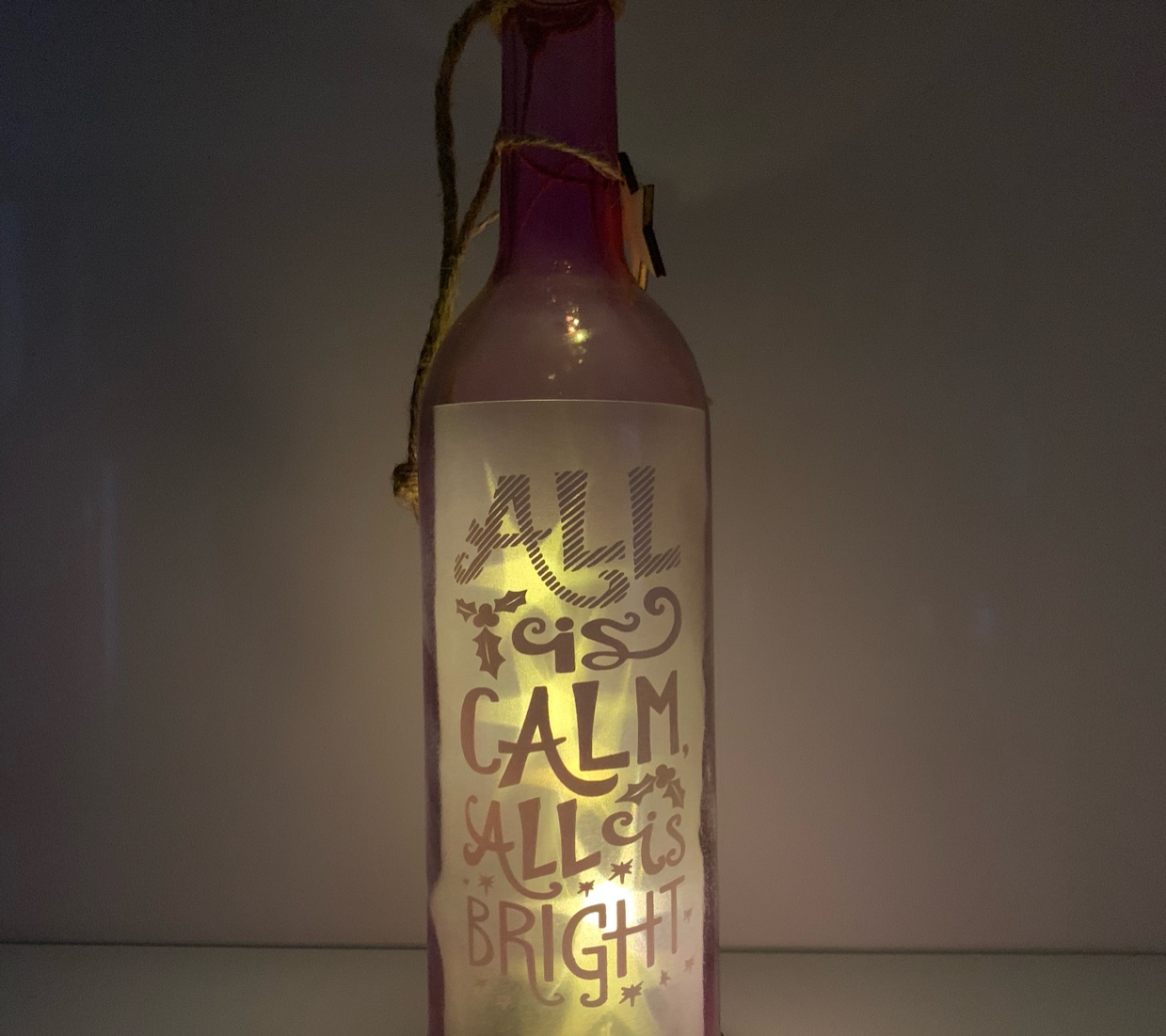 European furniture decoration glass craft lighting creative bottle lamp thumbnail