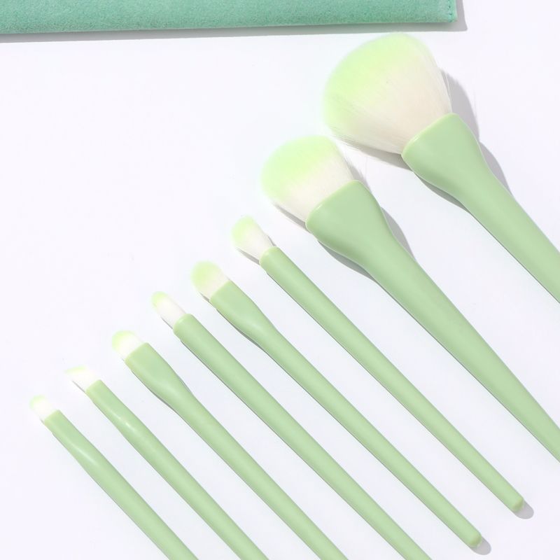 Eimei 8 Makeup Brush Brush Brush Blush Brush Highlight Brush Eyeshadow Brush Smudge Brush Green details Picture