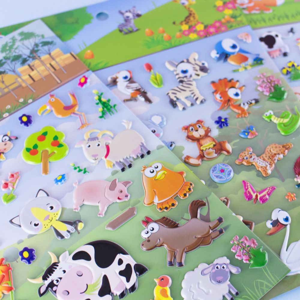 Wahoo children's puzzle cartoon Q version of animal foam stickers can be wholesale Specification drawing