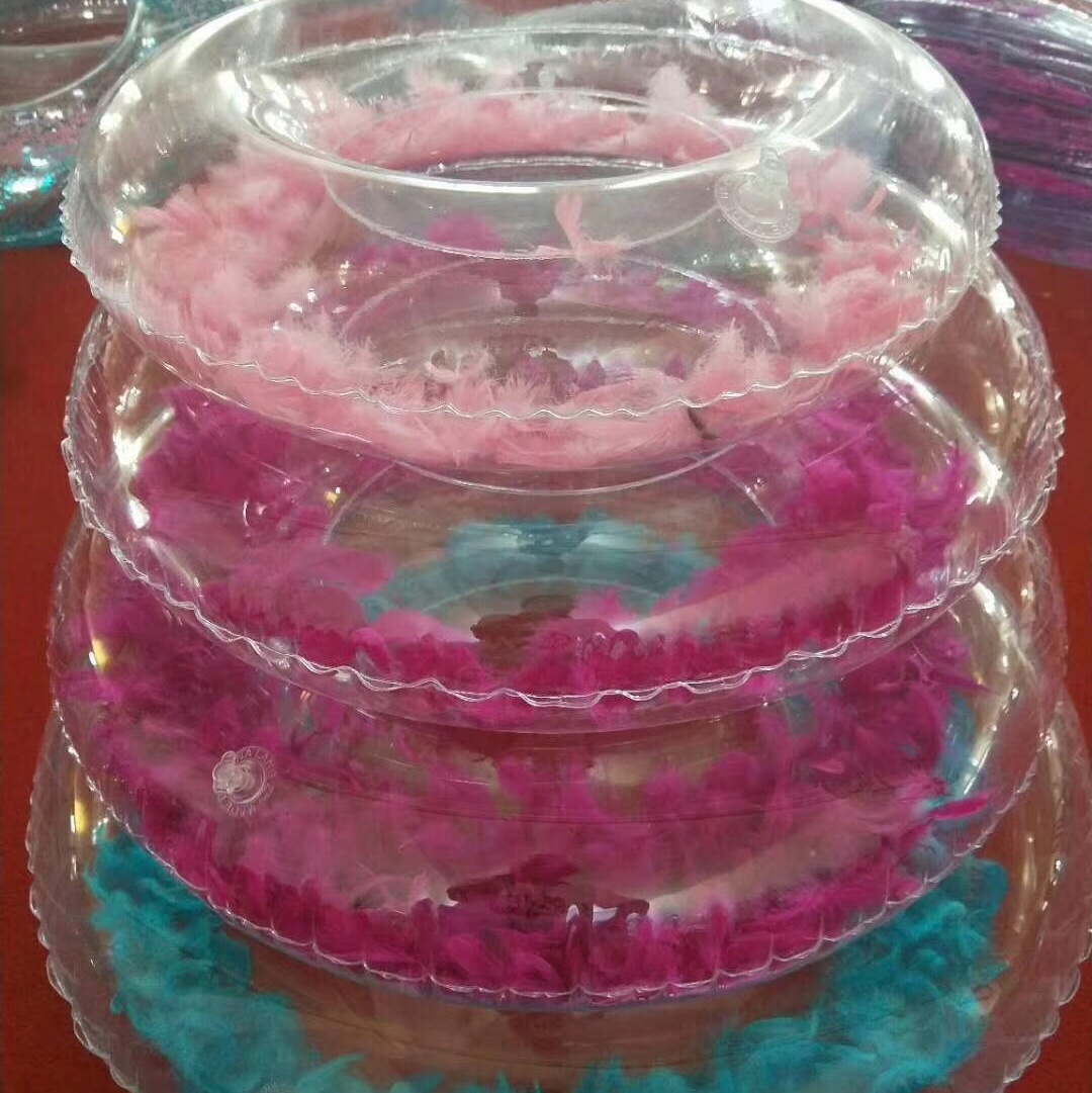 Wholesale of feather swimming rings, inflatable swimming rings and toys