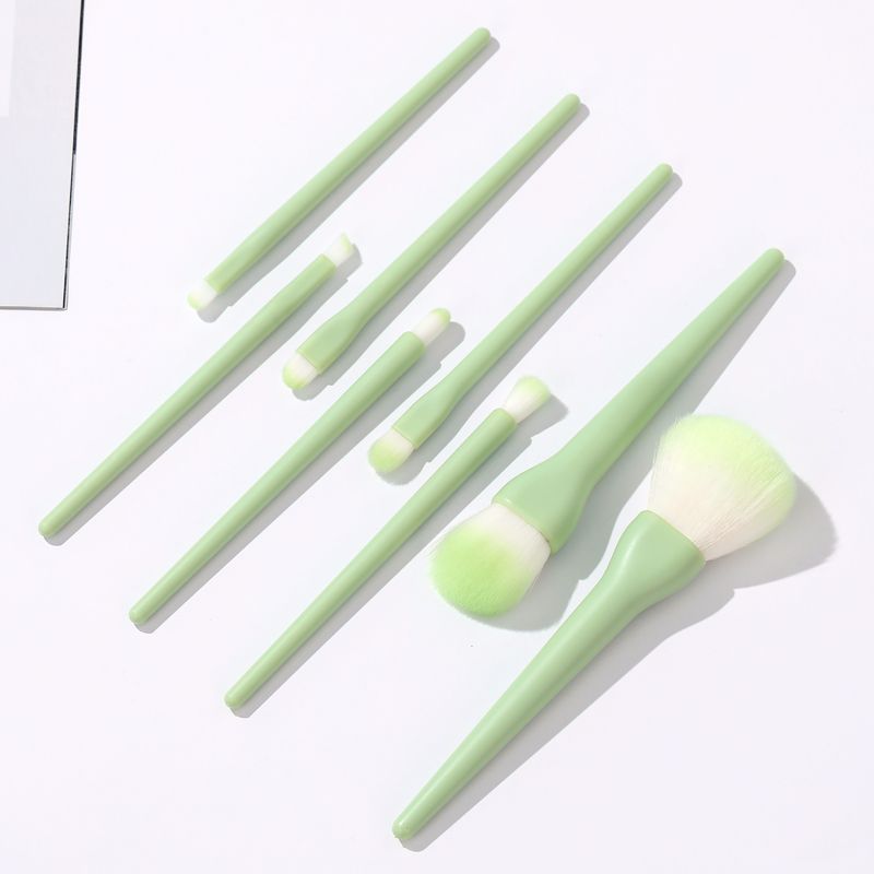 Eimei 8 Makeup Brush Brush Brush Blush Brush Highlight Brush Eyeshadow Brush Smudge Brush Green Specification drawing