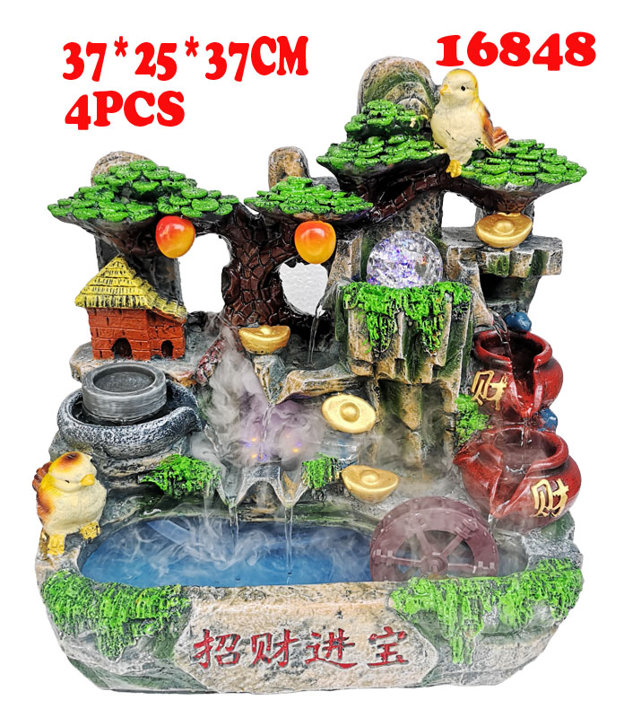 18835假山工艺品流水喷泉风水轮树脂摆件创意树脂工艺家居装饰品详情图5