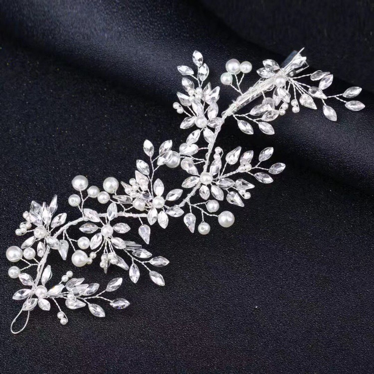 Bride handmade headpiece 2020 new wedding dress Korean super fairy accessories Specification drawing