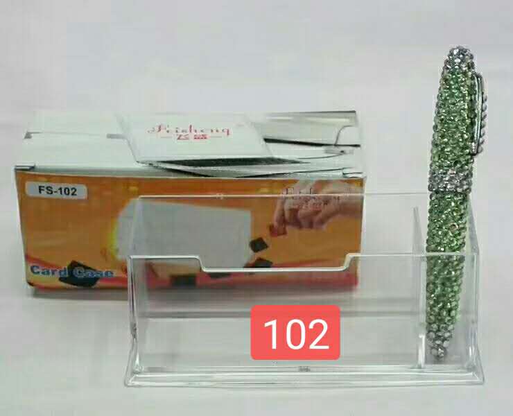 With pen insert plastic transparent business card box Feisheng brand thumbnail
