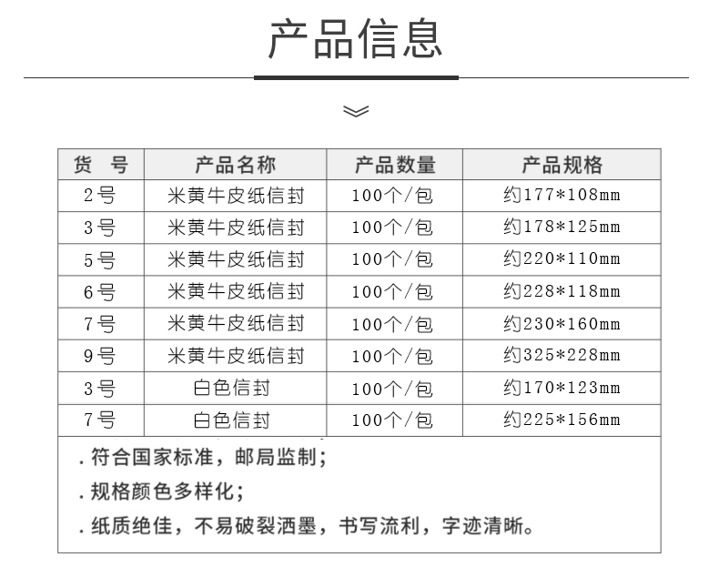 信封信纸200个装工资袋7号邮局标准增值税专用信封详情图7