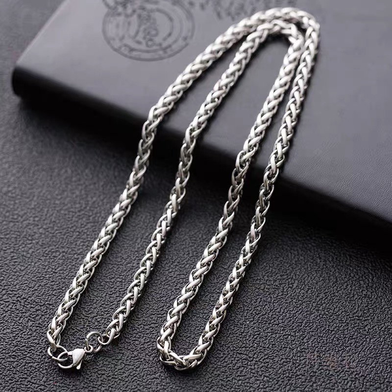 Fashion trend keel necklace titanium steel personality men and women lovers accessories