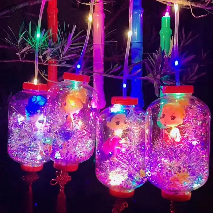 Big girl doll long lantern with Chinese knot gold silk foam thumbnail