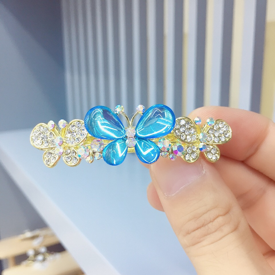 发夹后脑勺发卡顶夹蝴蝶结夹盘发夹水晶女卡子水钻头饰韩国成人发饰详情10