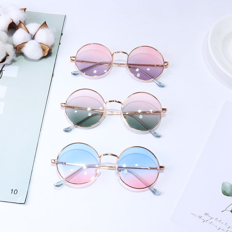 2020 Children's sunglasses cartoon boys and girls baby sunglasses Mickey round ears anti-UV glasses thumbnail
