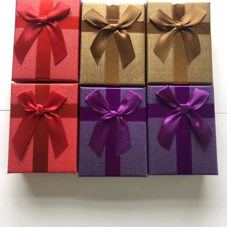 7*9cm jewelry box earrings ribbon bow pendant box packaging box thumbnail