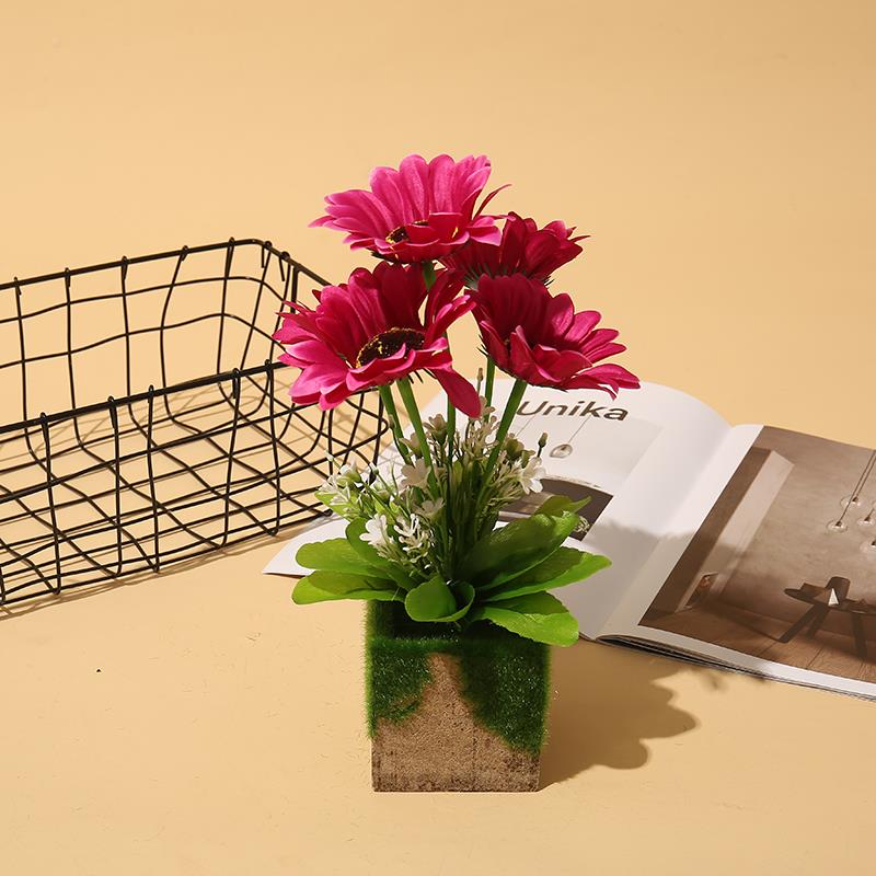 厂家直销欧式仿真花向日葵植物盆栽 假花盆景摆件家居装饰结婚礼物图
