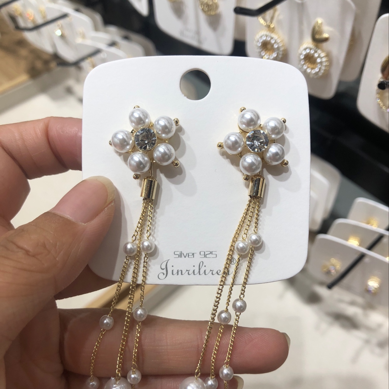 Today beauty jewelry wholesale direct earrings long pearl series pendant thumbnail