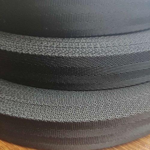 Factory direct sales of 5cm grey 5-striped safety belt webbing. Large stock available. Bulk sales of children's car safety belts details Picture