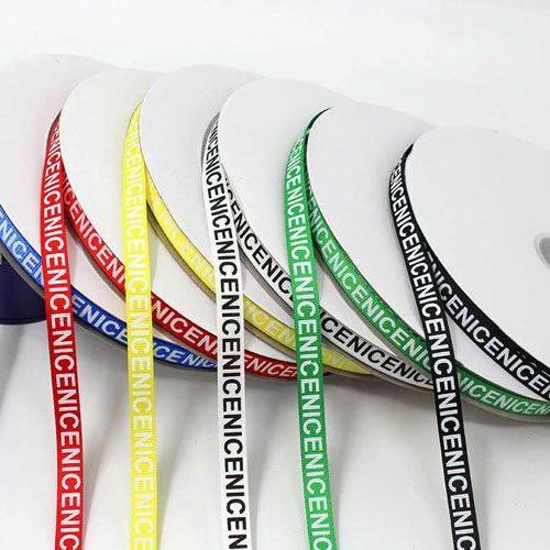Factory direct sales of 1cm printed ribbons, ribbed ribbons, printed ribbons, polyester ribbons and webbing. Available in stock details Picture