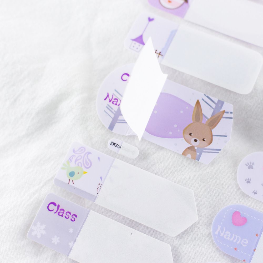Wahi children's cartoon waterproof name sticker paper can be wholesale Application Scenario